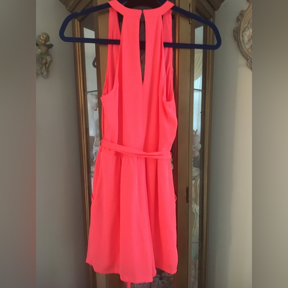 Express NWOT coral neon romper size 2 - Picture 2 of 4